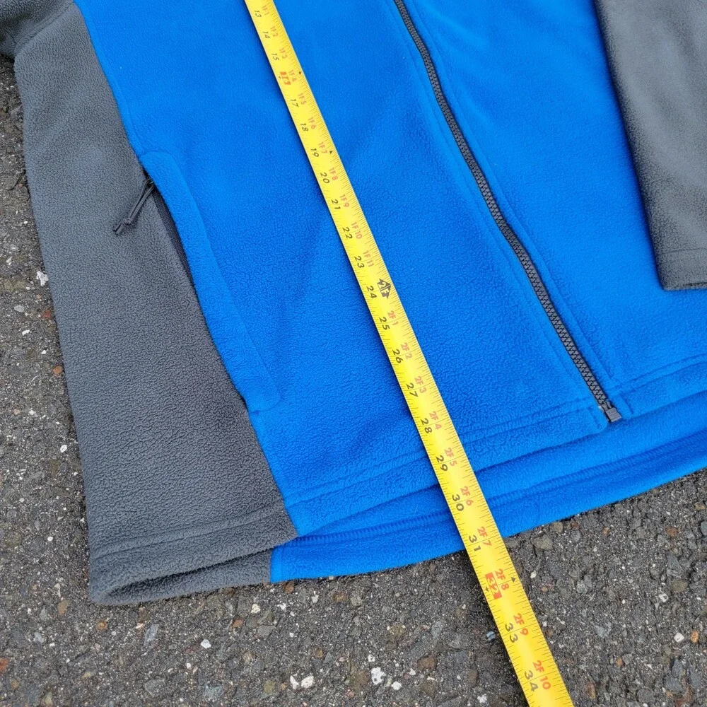 The North Face FlashDry Colorblock Blue/Gray Full Zip Fleece Jacket